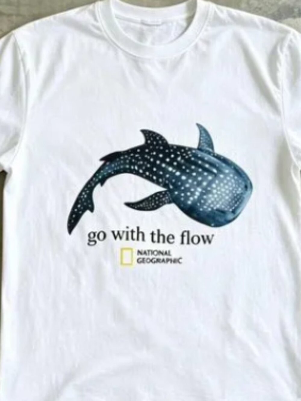 National Geographic "Go With the Flow" Whale Shark Graphic T-Shirt – White